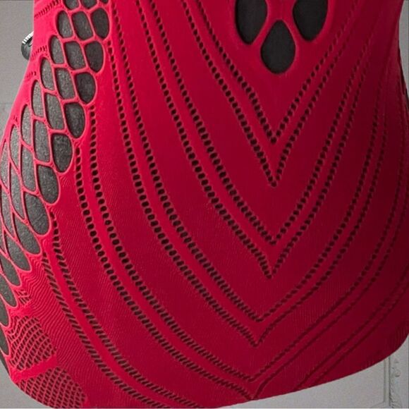 Mesh Halter Top l Hot Pink, Black, Burgundy l S/M l New - Picture 5 of 8